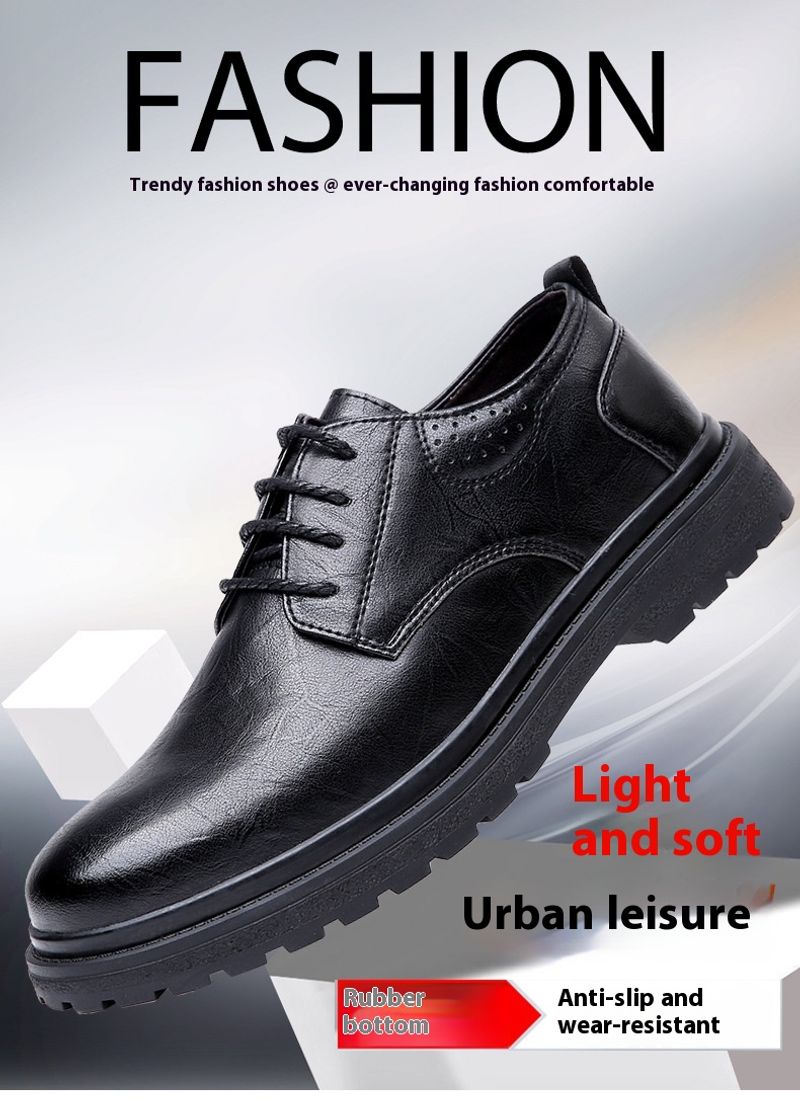 Tendenza autunno inverno in vera pelle, scarpe da lavoro e da tempo libero, edizione coreana, scarpe basse britanniche con testa grande_voghion.com