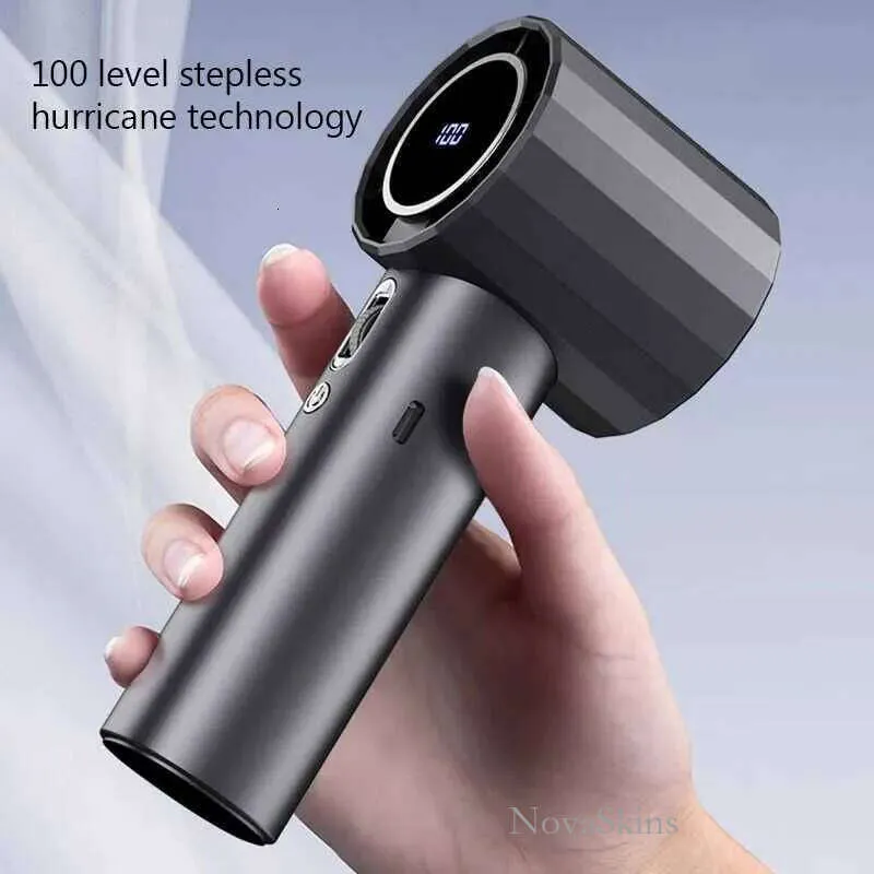 Ventilatore portatile Turbo - 100 velocità, display digitale, USB per campeggio all'aperto UE_voghion.com