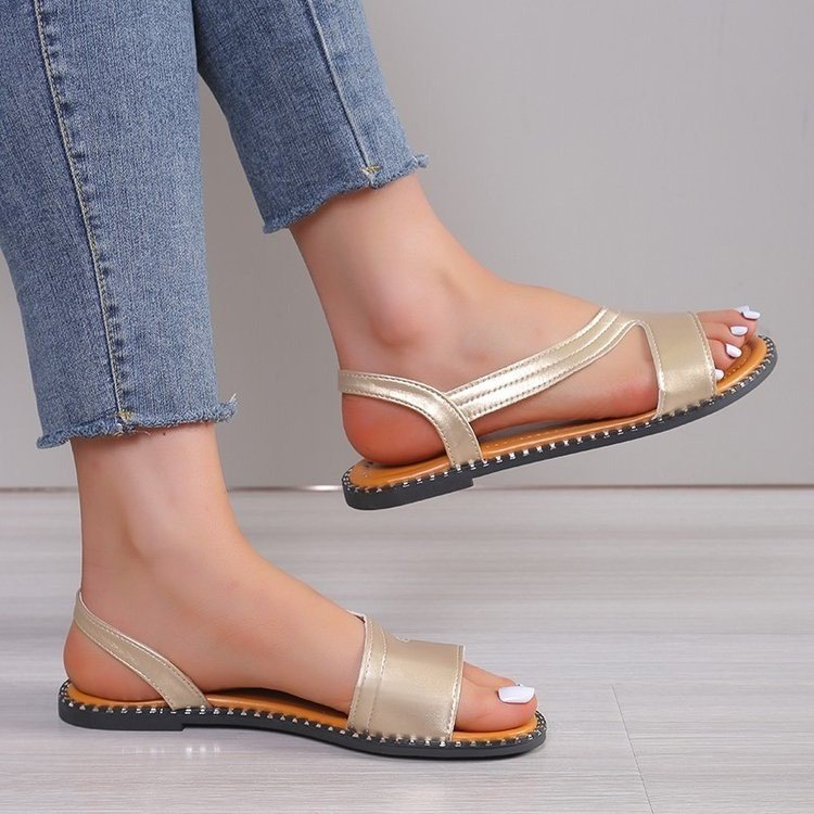 2025 Nuovi sandali piatti grandi con una linea casual, scarpe romane a bocca di pesce, 43_voghion.com