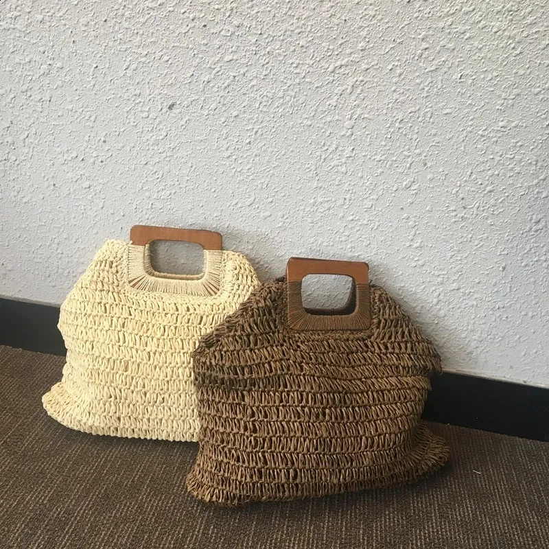 Handbag Tote Bag For Women Bohemian Summer Beach Straw Handbag_voghion.com