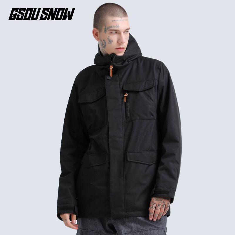 Snowwear Männer Trend verdickt warm winddicht wasserdicht atmungsaktiv Schneeanzug Snowboard Doppel Board Ski Top_voghion.com
