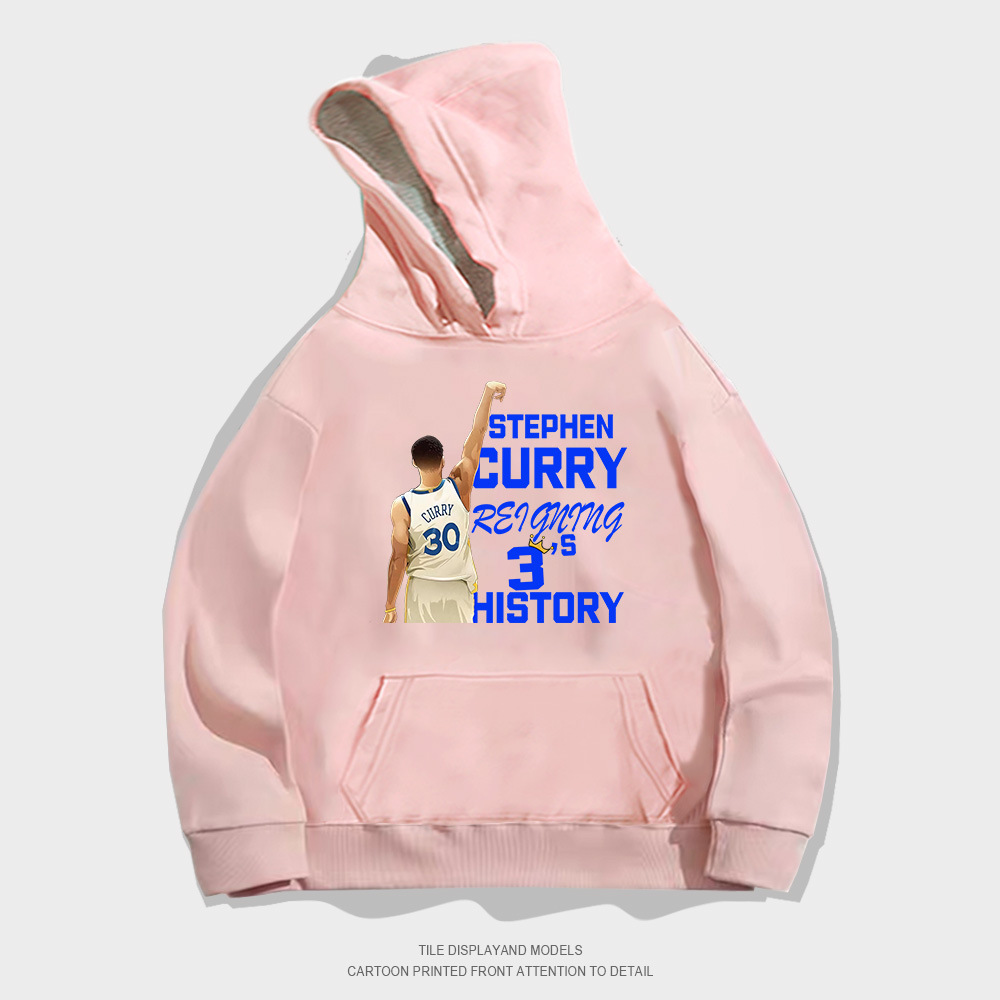 Y Basketball Star Curry Three Point King Felpa con cappuccio Set Copricapo Trendy Largo Manica lunga Sport e Casual Esterno_voghion.com