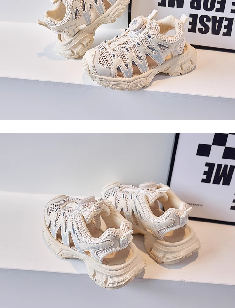 Sandali per bambini 2024 estate nuovi ragazzi traspirante singolo maglia cava ragazze scarpe sportive casual leggere_voghion.com