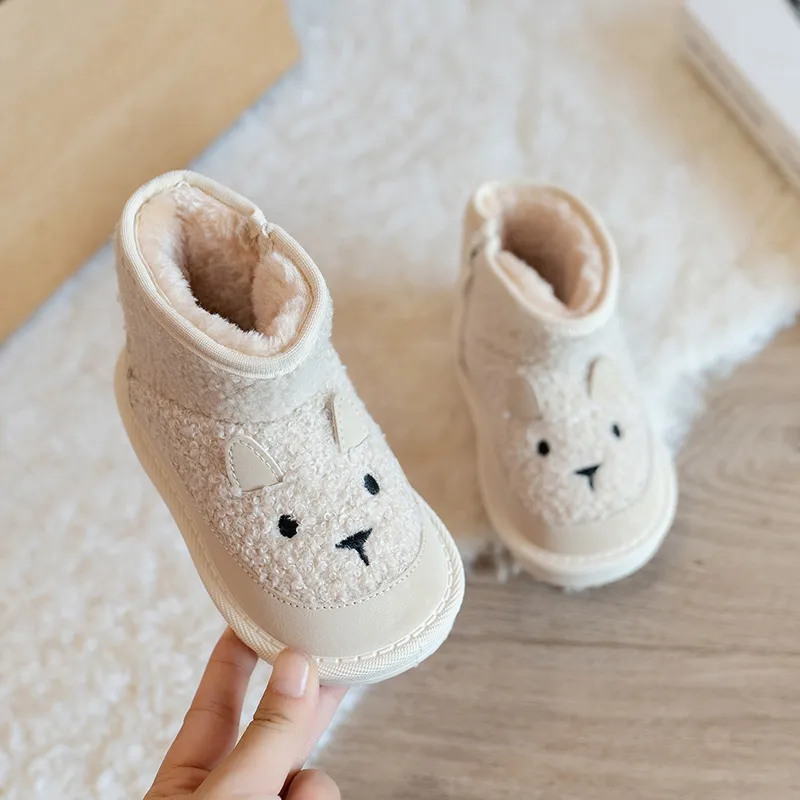 Infant Snow For Children 2025 Cute Cartoon Little Toddler Plush Thick Warm Cotton Shoes Cutefeet Kids Winter Boots Sizes_desvips.com