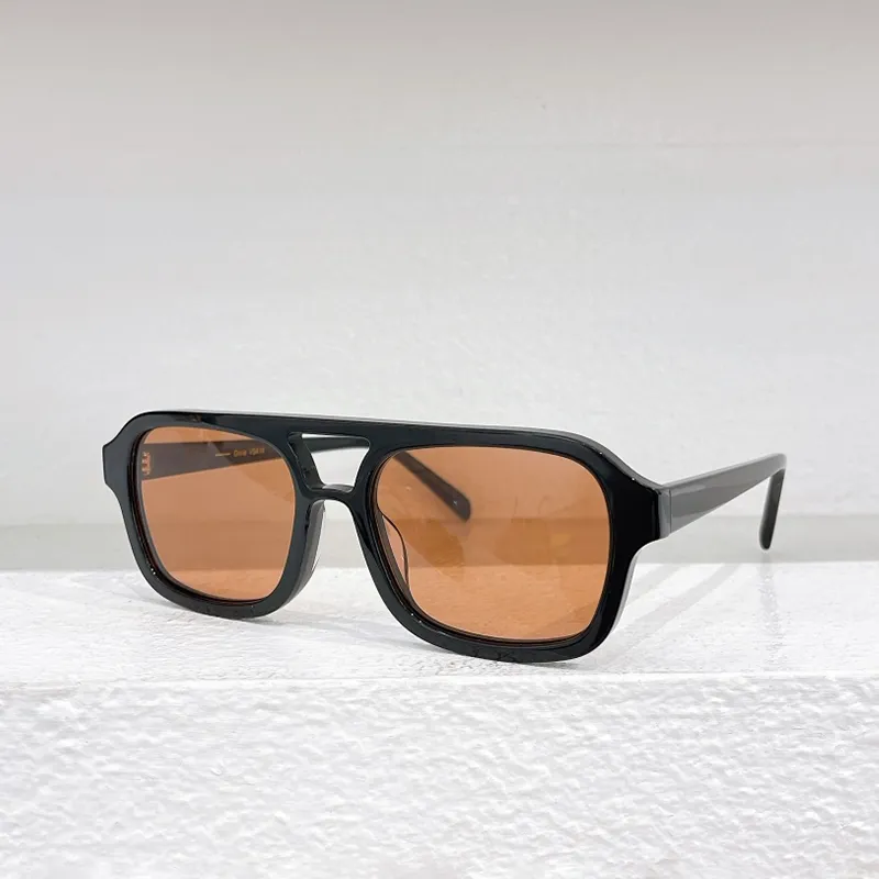 Damen Piloten Sonnenbrille Mit Doppelsteg Und Bernsteinfarben_voghion.com