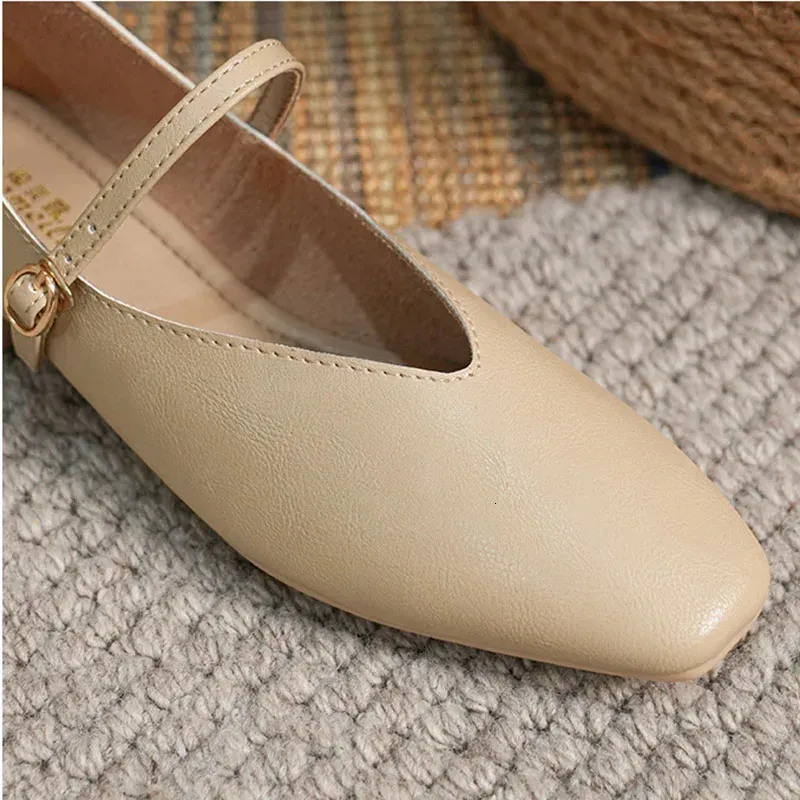 Scarpe mary jane stile retrò francese con suola morbida_voghion.com