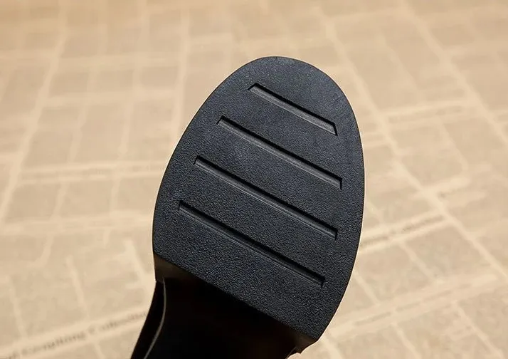 Woman For Short Black Shoes Womens Ankle Boots Sock Footwear Combat Booties Very High Heels Suede Punk Style Heeled_voghion.com