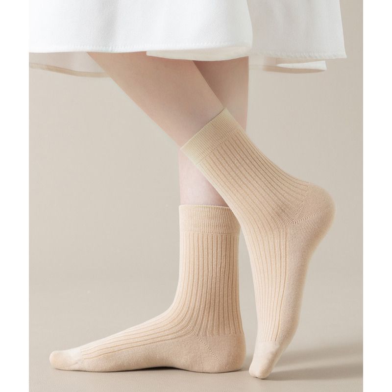 Baumwoll-Kindersocken in halblanger Länge, Frühlingsstile, vielseitig einsetzbare Strümpfe mit weitem Hals, trendig, antibakteriell, Deodorant,_voghion.com