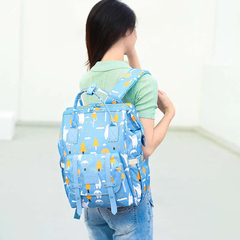 Multi-Functional Mommy Bag Advanced Sense Lightweight Nylon Mother And Child Large Capacity Backpack_voghion.com