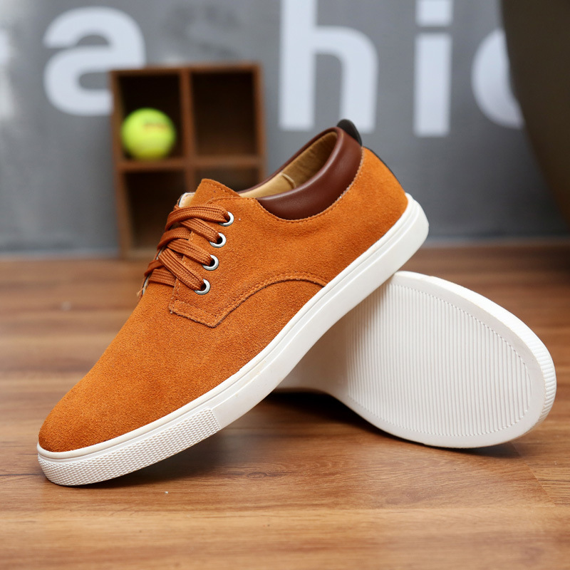 Chaussures décontractées en daim surdimensionnées pour hommes, chaussures de sport en cuir tendance, polyvalentes et décontractées pour le quotidien_voghion.com