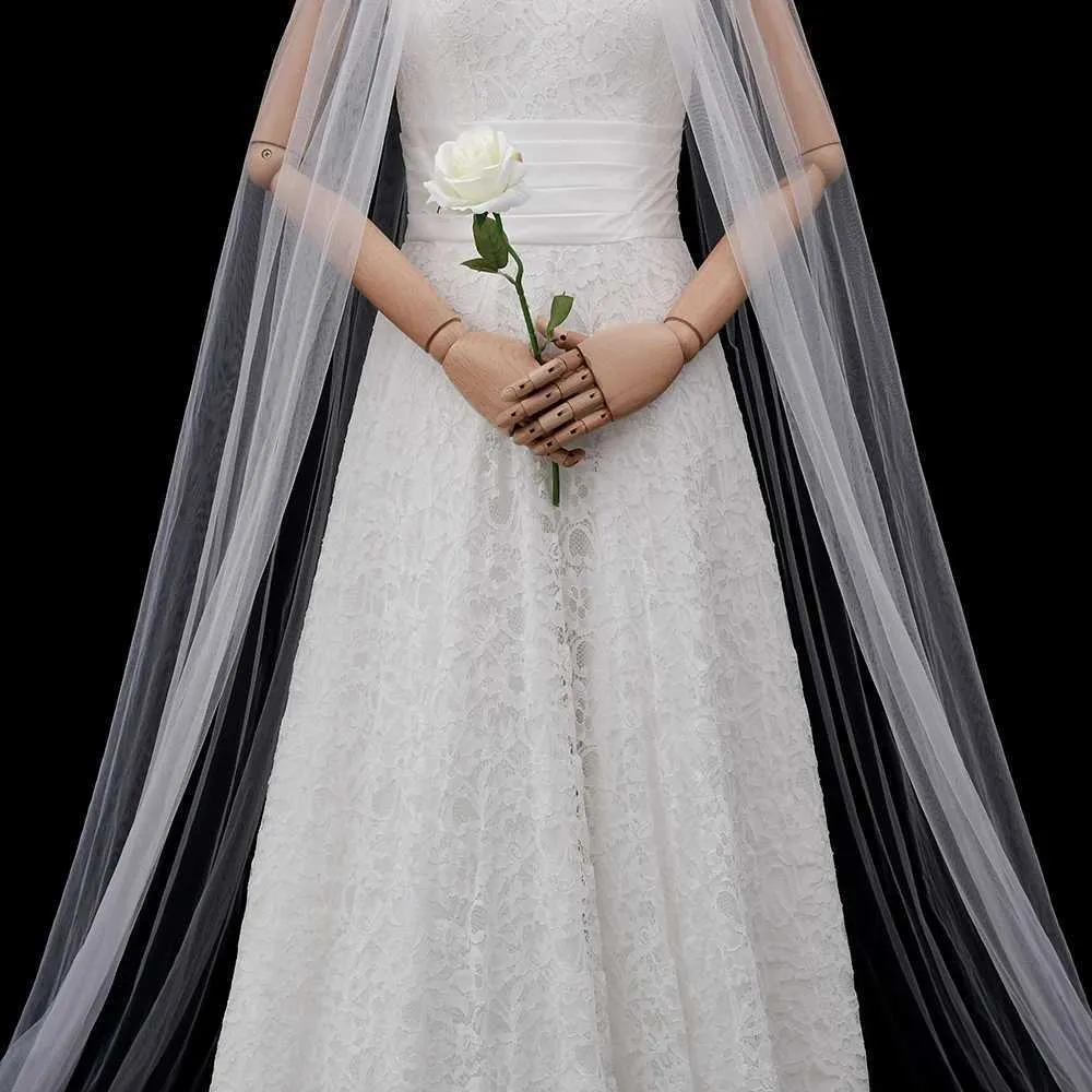 Gioielli per capelli Donna VG28 Mantello elegante Mantello Velo Semplice Bolero da sposa Morbido scialle in tulle Abito da sposa Accessori per_voghion.com