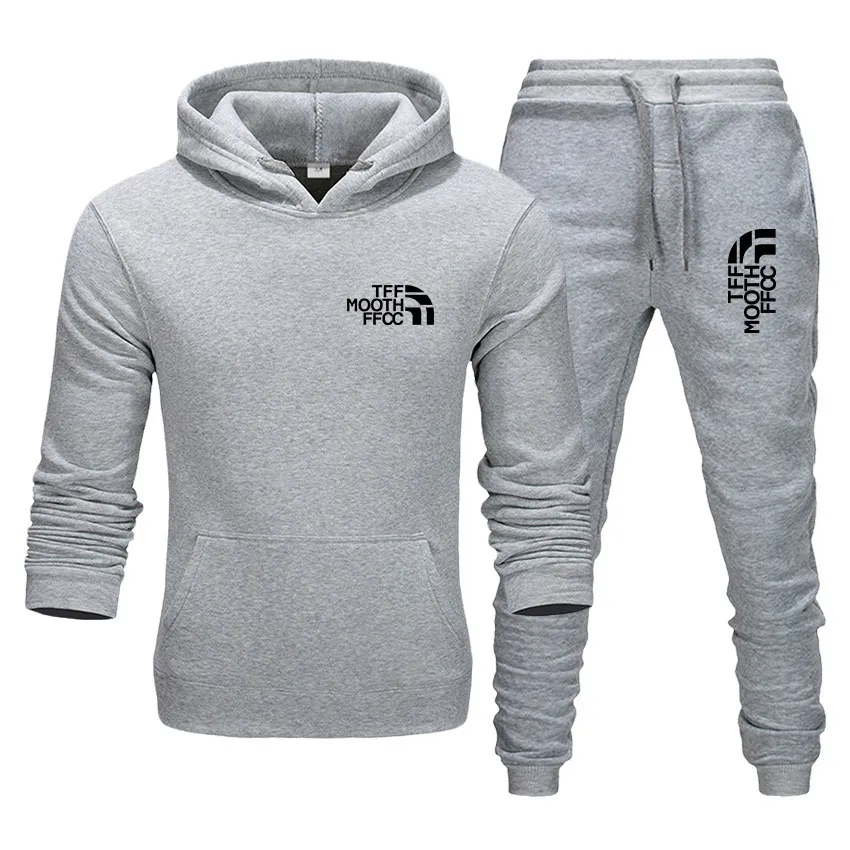 Zweiteiliges Set der Marke Tracuits für Herren mit Reißverschlussjacke, Jogginghose, Jogginganzug, Tracuit für Herren, Sportbekleidung, Kapuzenpullover, Hose, Herrenoberteil_voghion.com