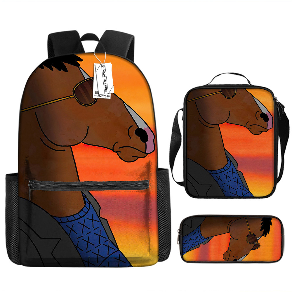 BoJack Sac à dos d'école grande capacité pour hommes et enfants, impression durable_voghion.com