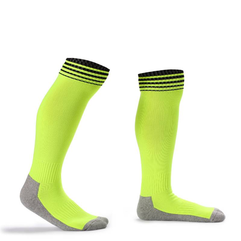 Children's Soccer Socks, Long, Thick, Terry Cloth Sole, Shock Absorbing, Sweat Absorbent, Wear Resistant, High Top Over The Knee Socks_voghion.com