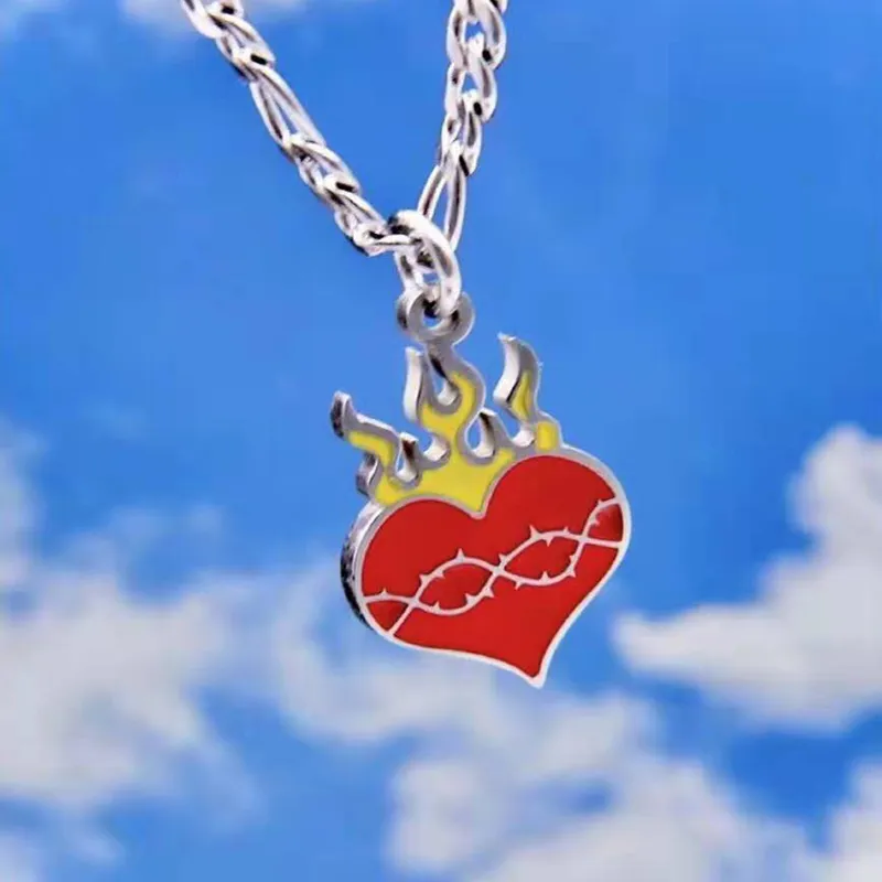 Collier de couple en acier titane avec pendentif classique, cadeau de Saint-Valentin à la mode, ras du cou pour hommes et femmes, bijoux_voghion.com