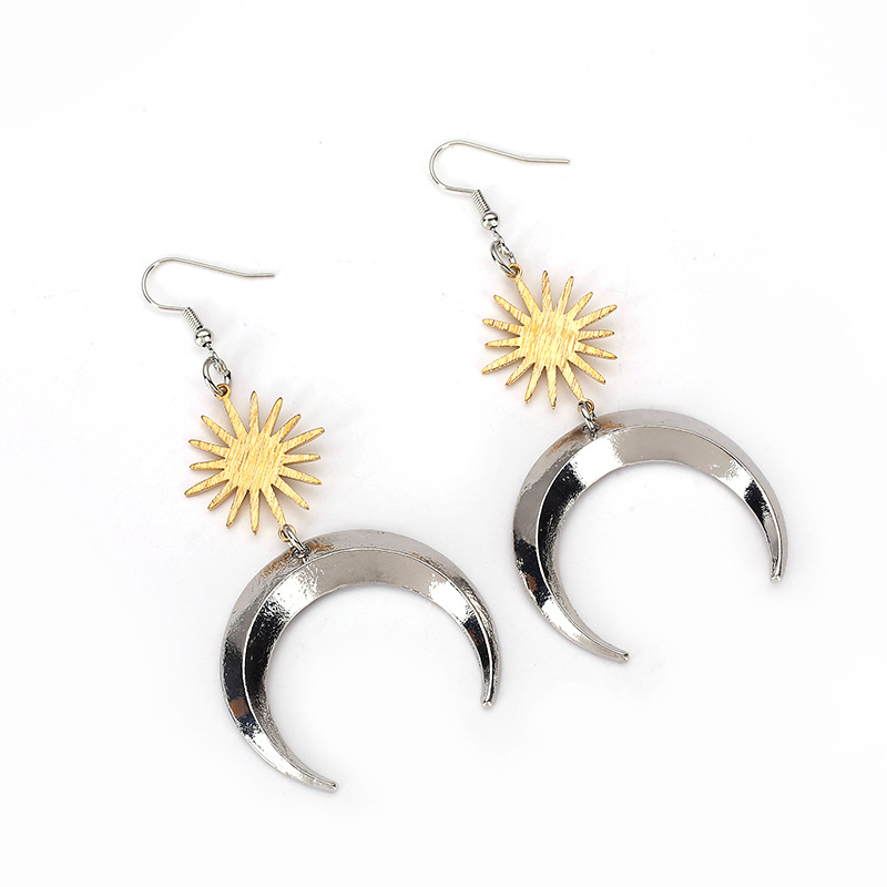 Sun and Moon earrings Bohemian style_voghion.com