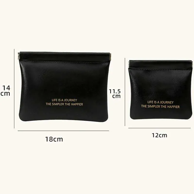 PU-Leder einfache Mini-Lippenstift-Aufbewahrung für Damen, quadratisch, kleine tragbare Make-up-Schlüssel-Organizer-Tasche Y241023_voghion.com