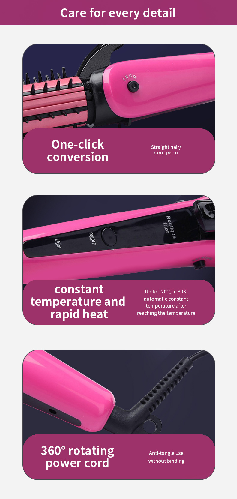 Hot-Selling Digital Display Large Magic Automatic Wand Dual-Use Curling Iron_voghion.com