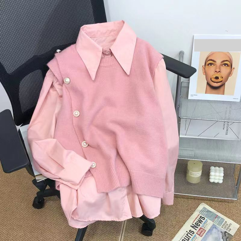 Women's Clothing loose suit sweater women 2024 spring and autumn new high end vest all match candy color waistcoat women's trend