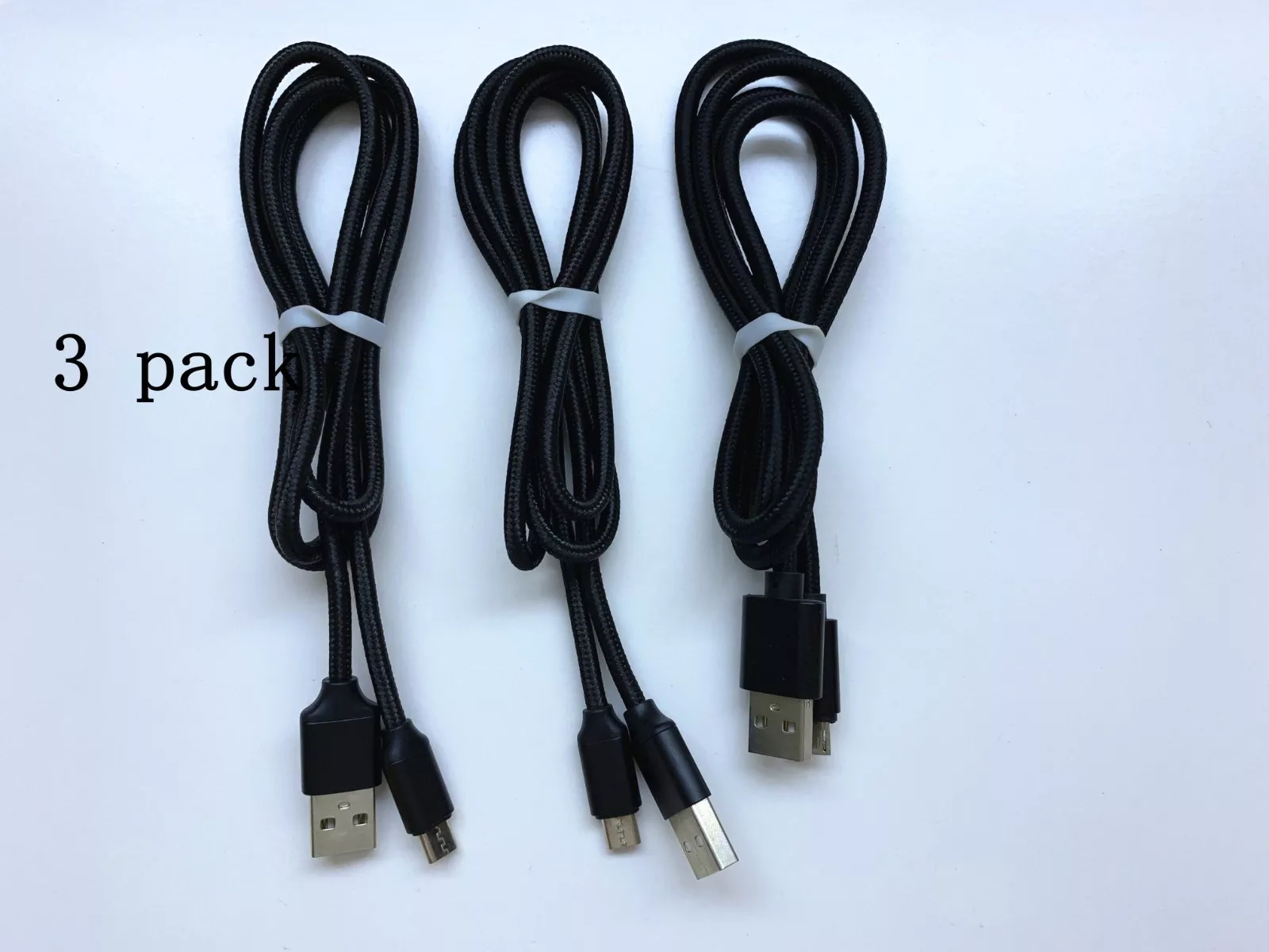 3-Pack 3ft Micro USB Charger Fast Charging Cable Cord For Samsung Android Phone_voghion.com