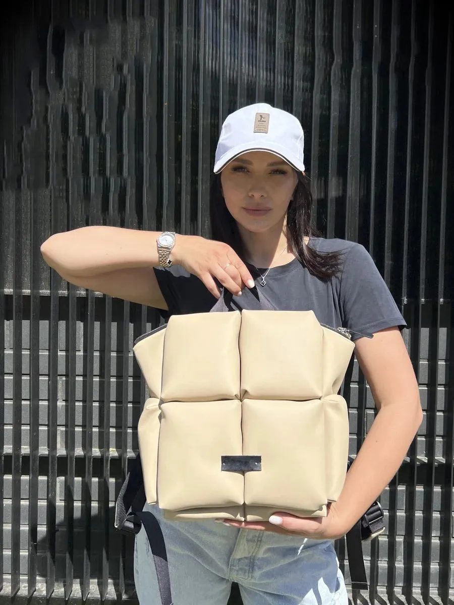 Moud Dammerucksak Wanter gesteppte Schëllertaschen fir Fraen Space Daunen gepolstert Handtaschen Grouss Reestasch Unisex Chic_voghion.com