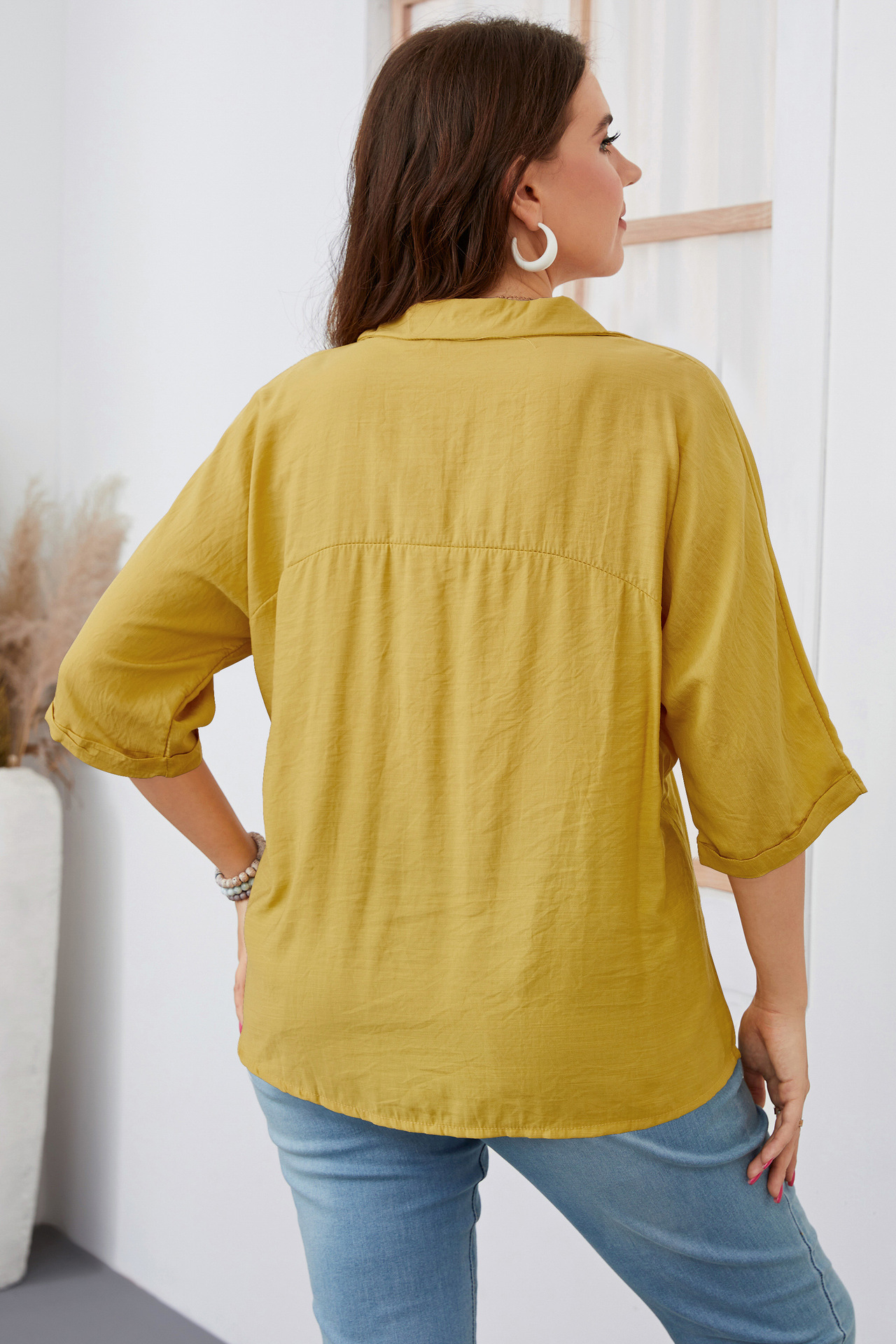Women's Loose Large Size Short Sleeve Shirt Fat Girl Large Size Women's Clothing_voghion.com