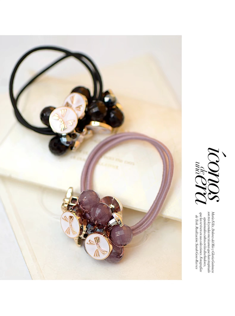 Versione coreana di copricapi di perline di cristallo di alta qualità e squisiti, accessori, capelli legati con fiori, anelli di perle, capelli_voghion.com