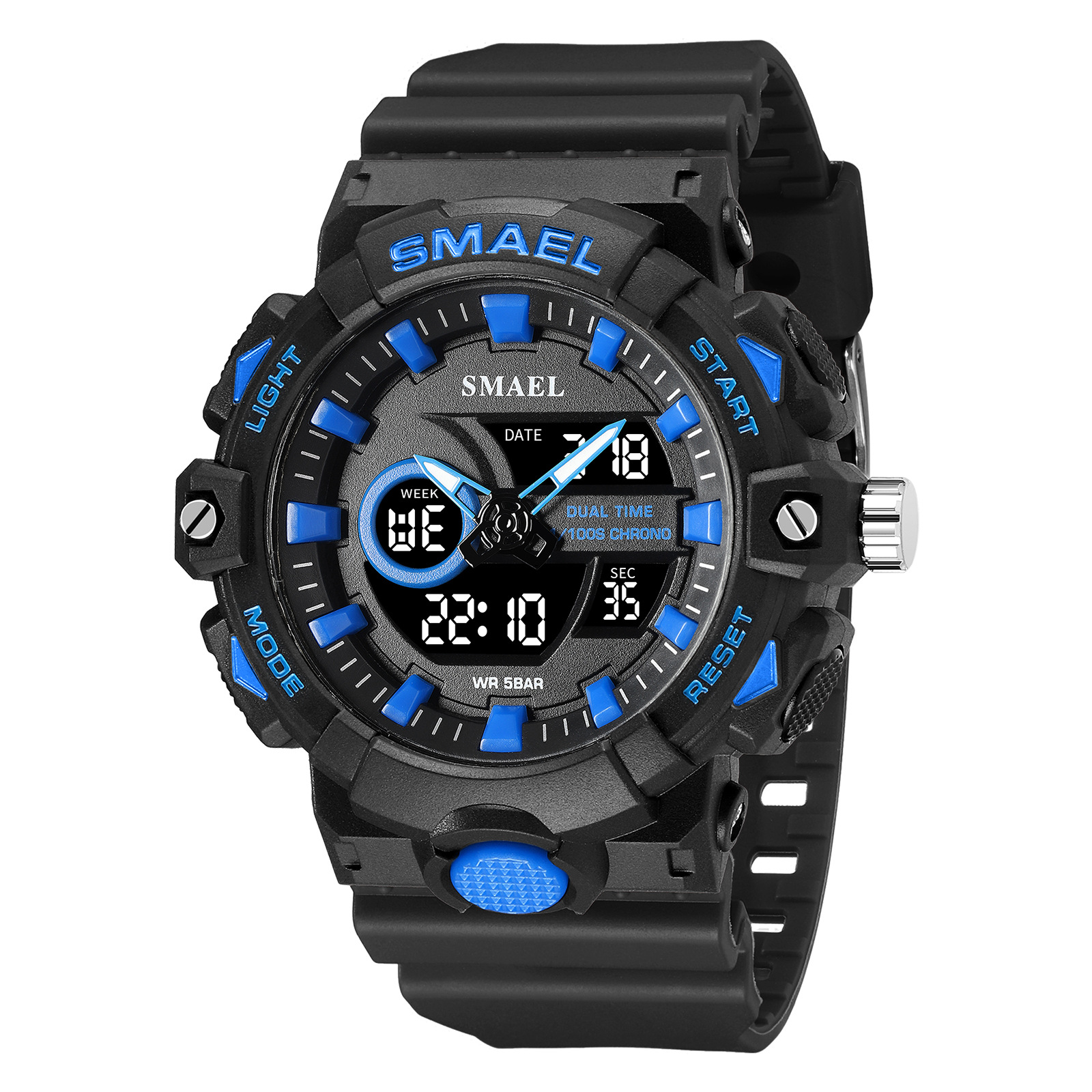 SMAEL flagship store boys and girls trend sports waterproof watch Electric watch LED personality multi-function mountaineering watch_voghion.com