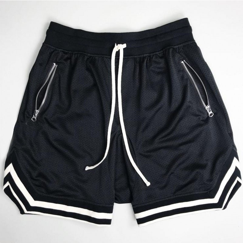 Summer INS Fitness Sports Shorts Men's Quick Dry Mesh Solid Hip Hop Breathable Casual Basketball Pants_voghion.com