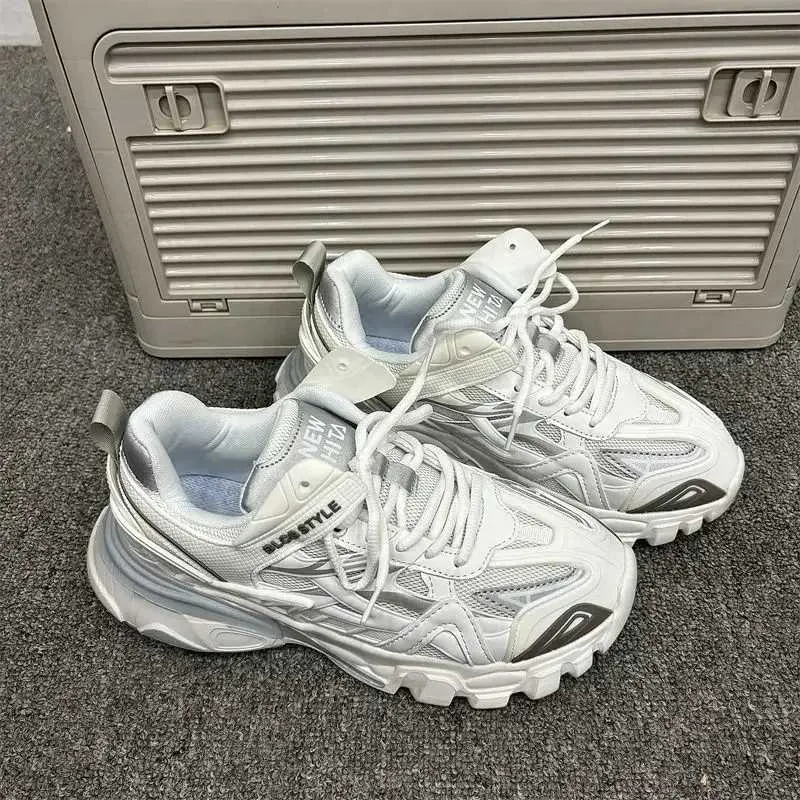 Size 41 42 Womens Casual Sports Men Stylish Brand Design Ladies Chunky Sneakers Thick Sole Tennis Shoes 43 44 Big_voghion.com