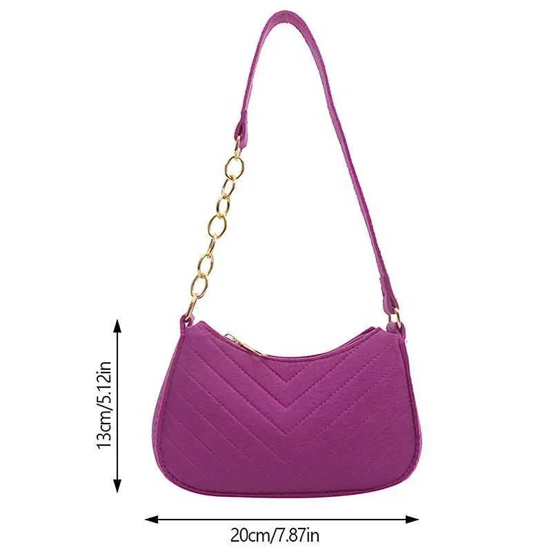 Borsa a tracolla in feltro da donna, con bracciolo strutturato, design subascellare, borsa a tracolla, portafoglio, sella Y241123_voghion.com