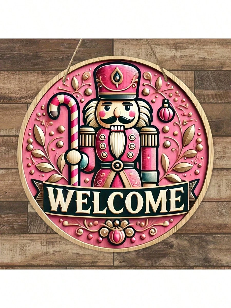 Weihnachts-Willkommensschild-Wanddekoration, vielseitig verwendbares Hänge-Ornament für Wohnzimmer, Schlafzimmer, Veranda Weihnachtsdekoration_voghion.com