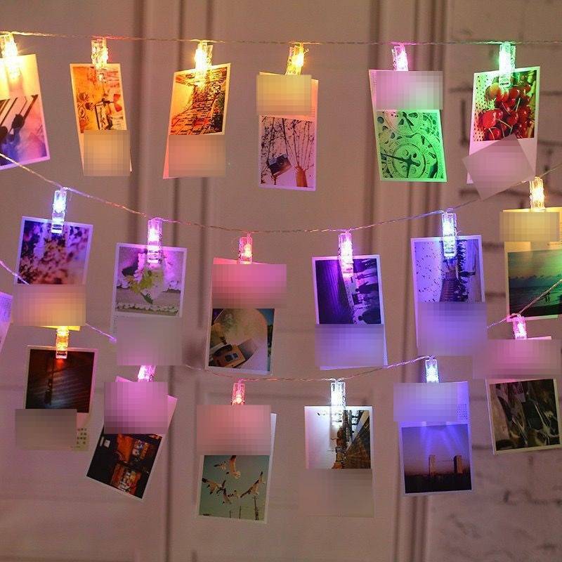 Stringa luminosa a led con clip per foto e decorazioni_voghion.com