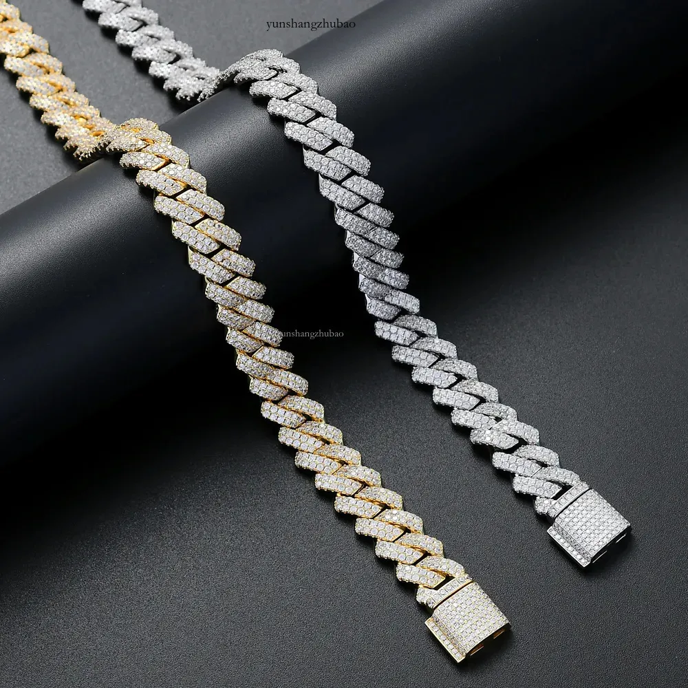 Personalizado Iced Out Vvs Certificado Com 13mm Moissanite Cubano Corrente Colar Hip Hop Jóias Presente Masculino Pingente Jesus_voghion.com
