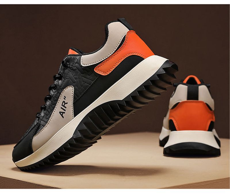 Atmungsaktive Sneakers Mode Dick gepolsterte Laufschuhe mit dicker Sohle Student Herrenschuhe_voghion.com