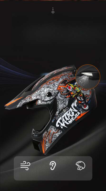 Casco da motocicletta Go Kart per adulti piccolo e leggero in ABS fuoristrada, casco da moto colorato_voghion.com