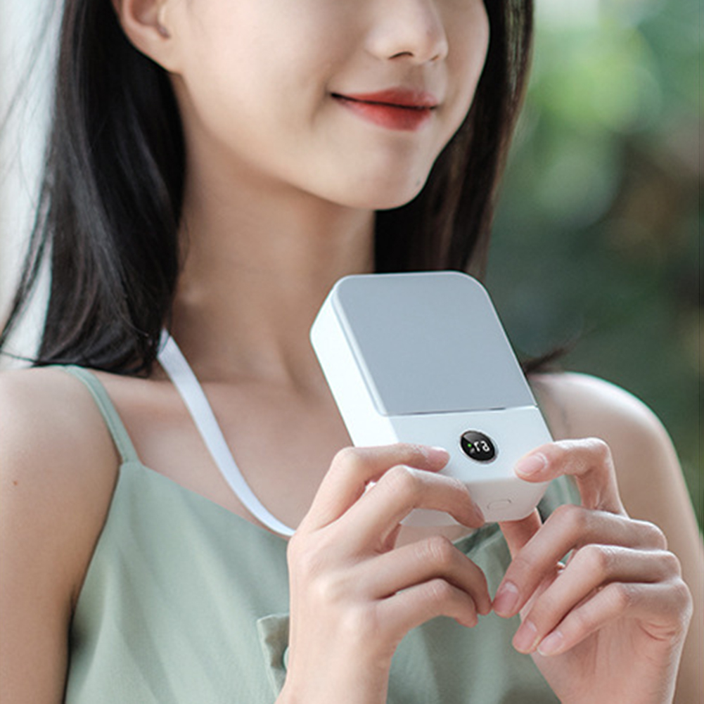 Mini Waist Clip on Fan for Shirt, Portable Personal Neck Fan with Display of Remaining Power, for Outdoor Camping_voghion.com