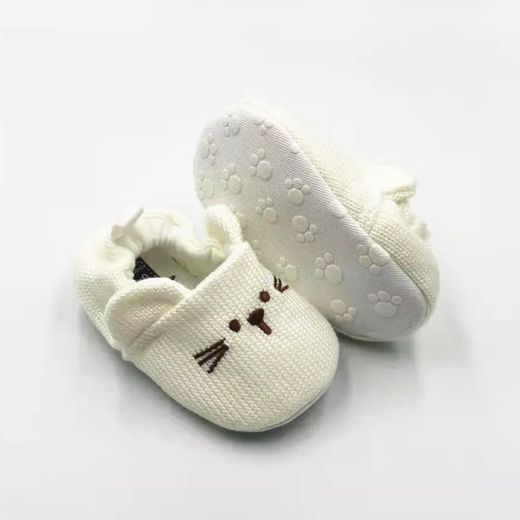 Adorabil pentru sugari Toddler băiat fată tricotată pătuț pantofi Cutefeet drăguț desene animate anti-alunecare Prewalker Baby papuci 0-18 luni_voghion.com