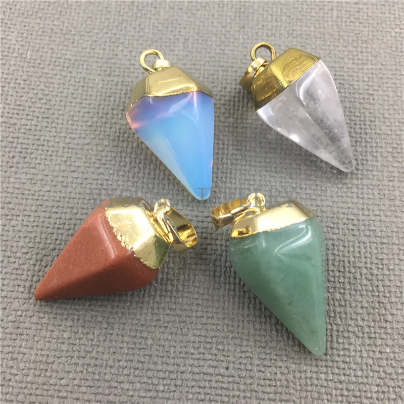 Collane con ciondolo MY0177 Nature Point con cappuccio color oro puro e cauzione per la creazione di gioielli fai da te_voghion.com