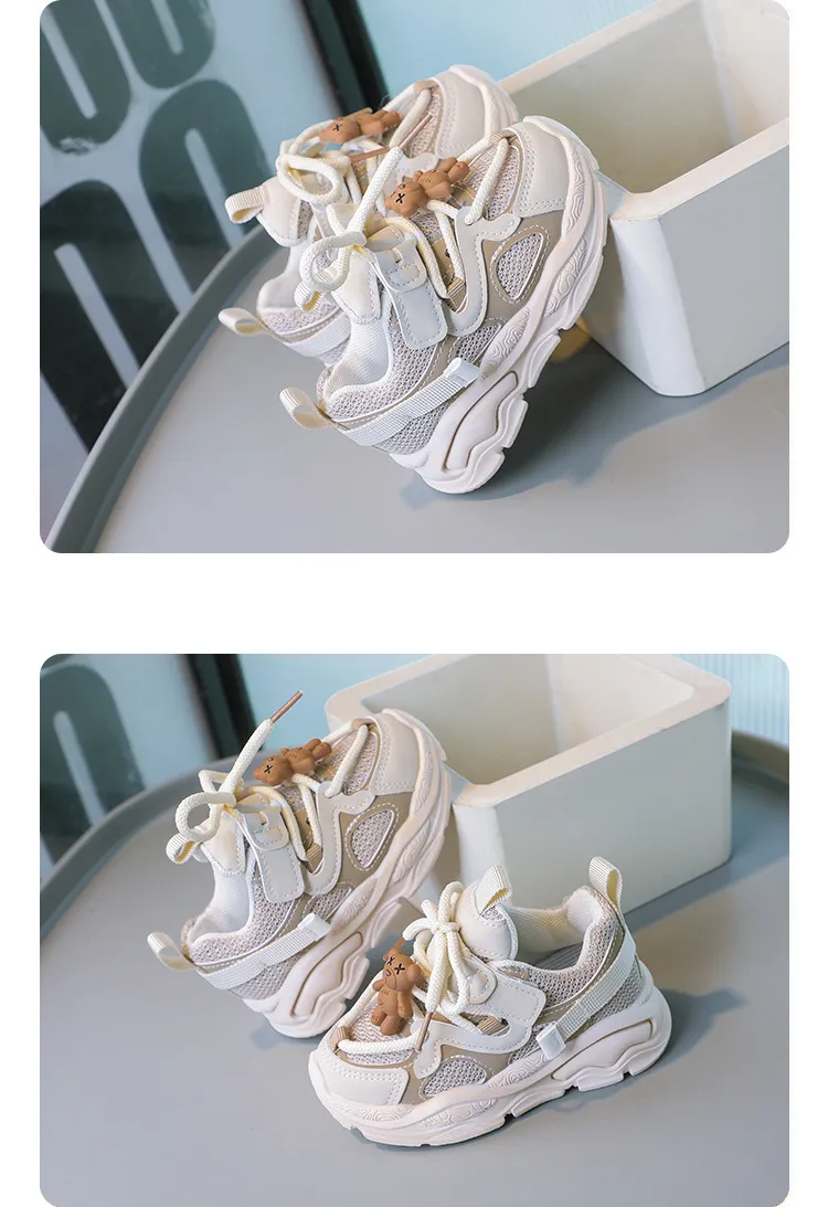 Children kids Casual Shoes Bear Cartoon Sneaker Boy Child Flexible Sneakers Toddler Cutefeet Sport Running Trainers_voghion.com