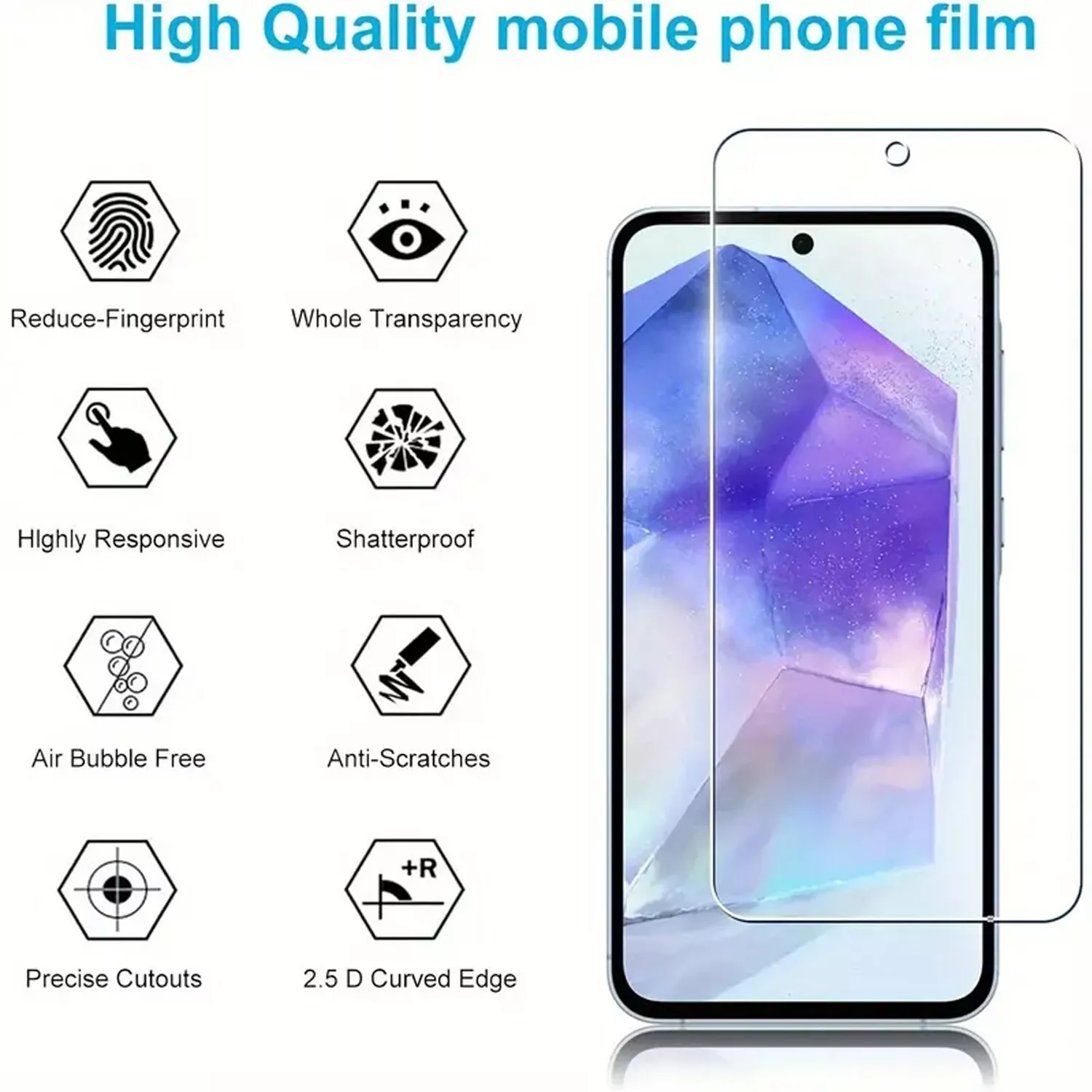 For Samsung Galaxy A16 A15 5G A14 A54 A03s Case Shockproof Cover + Screen Glass_voghion.com