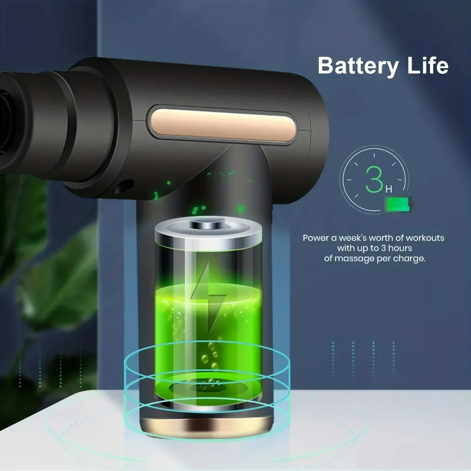 Pistolet de massage à écran tactile ACZT Quality Goods - 4 têtes interchangeables_voghion.com