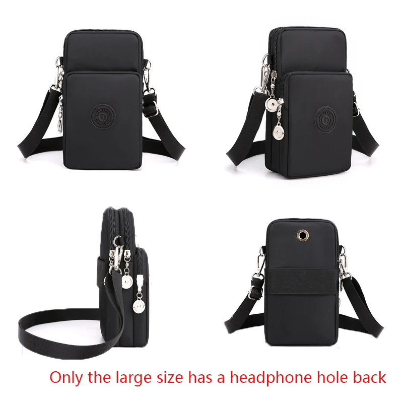 New Women Mobile Phone Bag Nylon Cell Phone Bag Coin Purse Strap Shoulder Bag Small Crossbody Bags for Women Wallet Travel Purse_voghion.com
