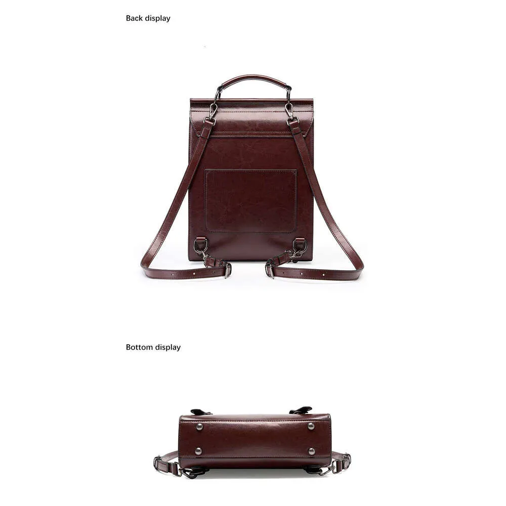Zency Women's Trend Retro A4 Backpack Preppy Style Student Satchel Laptop School Office Ladies Bags 2024_voghion.com