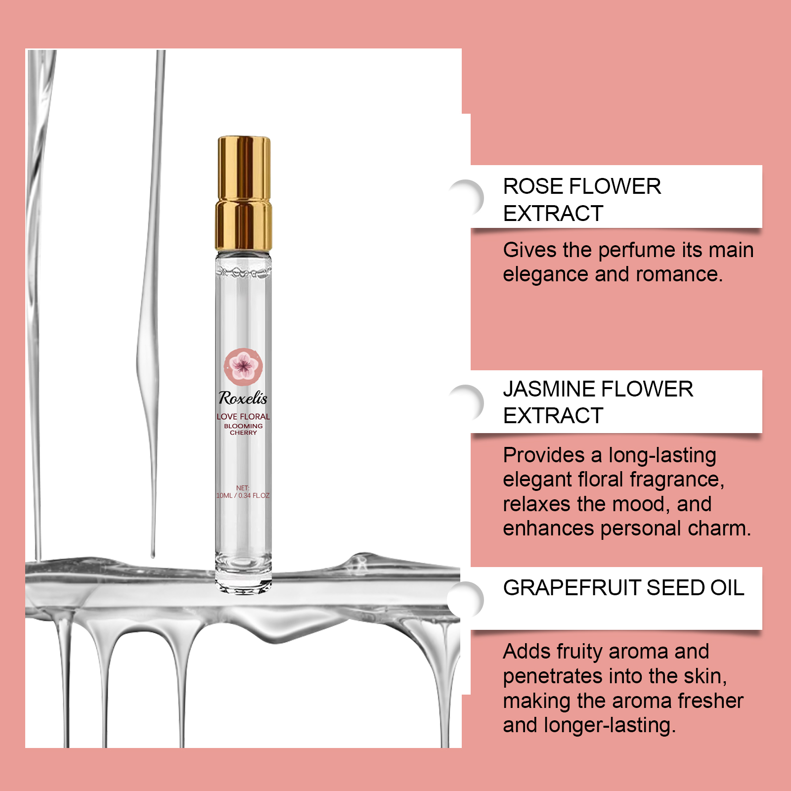 Roxelis Eau De Parfum Reisegröße Langanhaltender Blumiger Duft_voghion.com