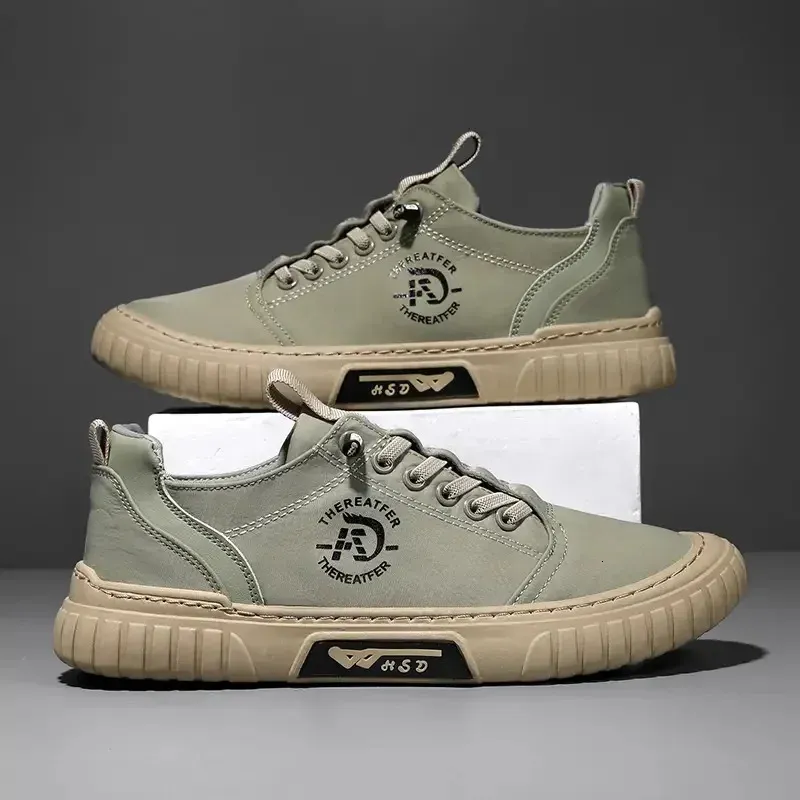 Baskets noires décontractées et respirantes pour hommes, chaussures de conduite, de marche, de tennis, de skate, plates, Zapatillas Hombre 240617_voghion.com
