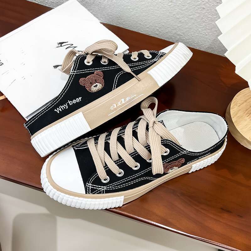 Chaussures en toile pour enfants Bear 2023 Été Nouvelles chaussures de planche décontractées basses à semelle plate polyvalentes_voghion.com