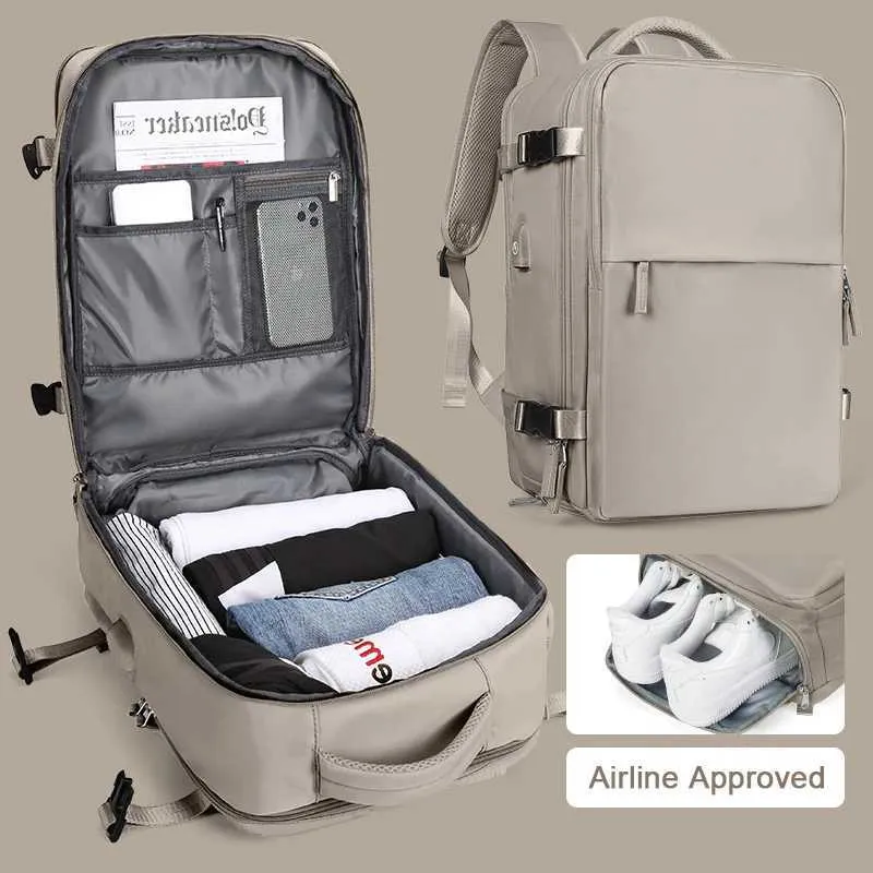 Travel Backpack for Men Women 40L Flight Approved Carry on Hand Lage Anti-Theft Business Laptop Large Daypack Weekender_voghion.com