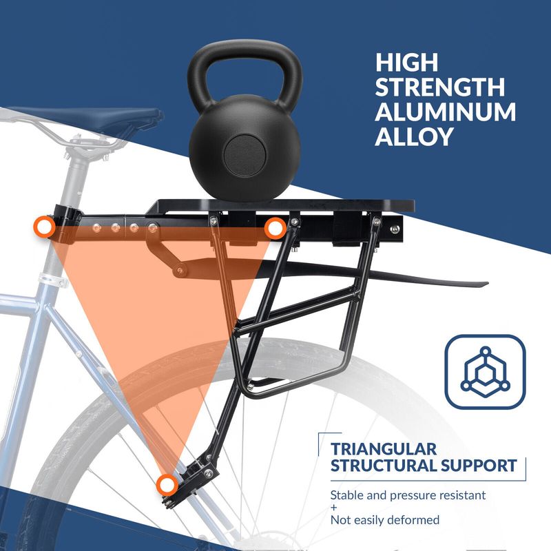 ROCKBROS Uchwyt rowerowy na bagażnik szybkozamykacz z błotnikiem regulowany aluminiowy MTB_voghion.com