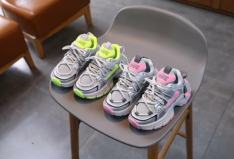 Kinderen Hoge Platform Sneakers Mode Roze Groen Meisjes Peuter Kinderen voor Jongens Dikke Zool Sport Tennisschoenen Maten 21 -_voghion.com